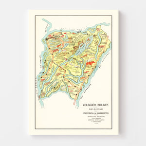Vintage Map of Corrientes, 1933