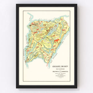 Vintage Map of Corrientes, 1933