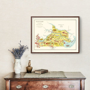 Vintage Map of Rio Negro, 1933