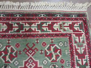4' X 6' Vintage Handmade Turkish Kazak Design Wool Rug Carpet Nice