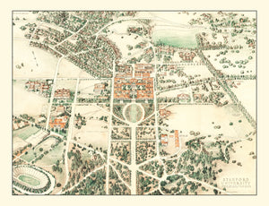 Vintage Map of Stanford University 1934