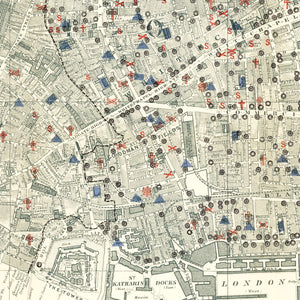 Vintage Map of London, England 1903