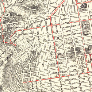 Vintage Map of San Francisco, California 1915