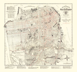 Vintage Map of San Francisco, California 1915