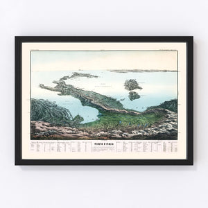 Vintage Map of Italy 1853