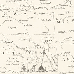 Vintage Map of United States 1926