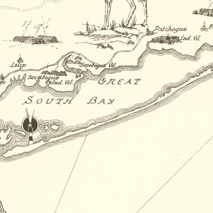 Vintage Map of Long Island, New York 1925
