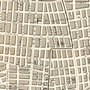 Vintage Map of New York City, New York 1851