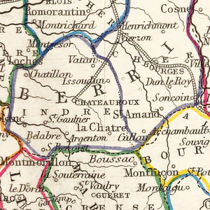 Vintage Map of France 1851