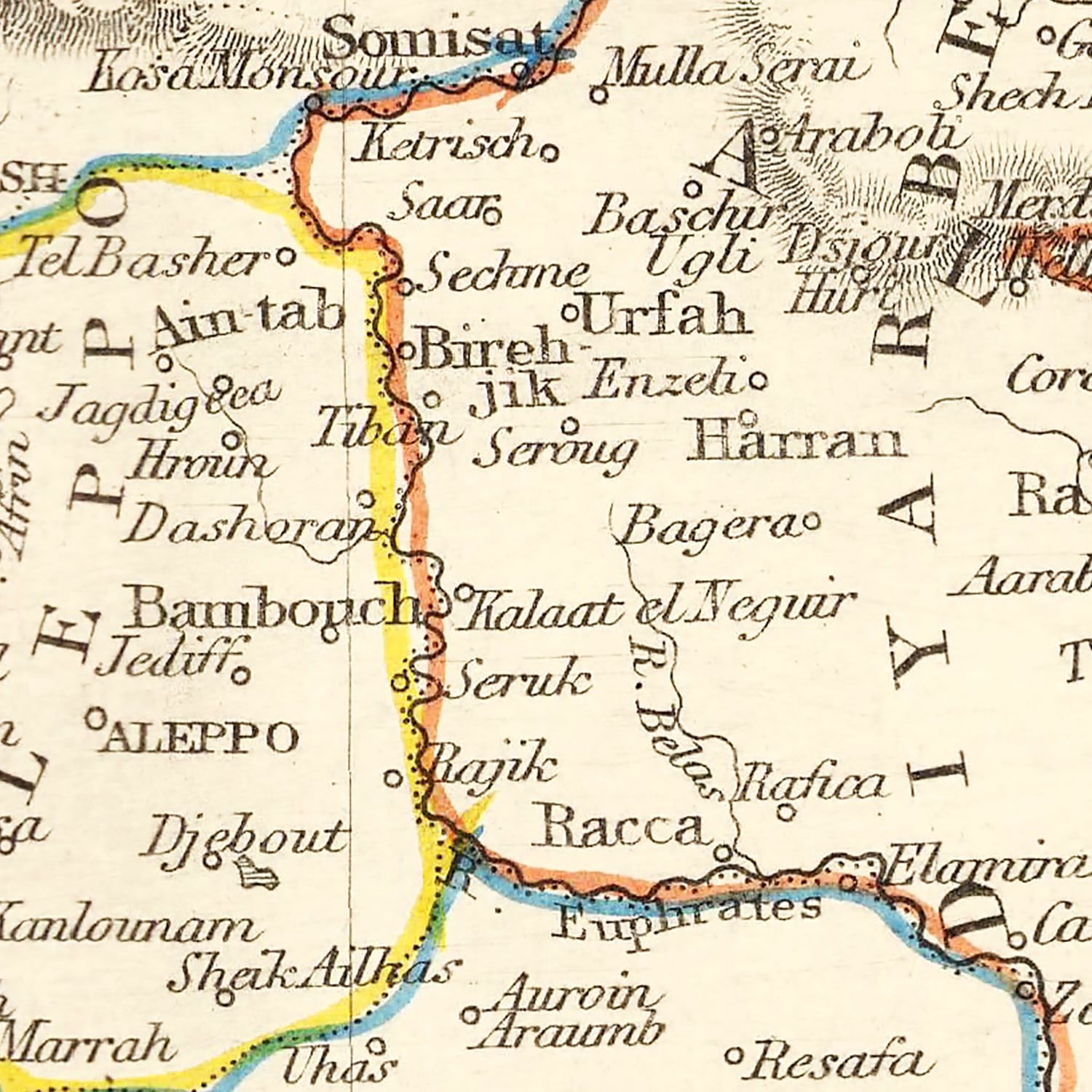 Vintage Map of Turkey in Asia 1851
