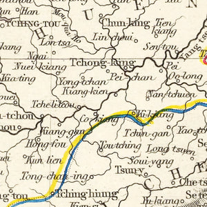 Vintage Map of China & Burmah 1851