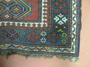 3' X 6' Antique 1920s Handmade Caucasian Karabagh Ganjeh Talesh Wool Rug Nice