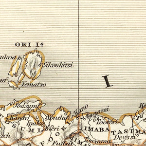 Vintage Map of Japan & Korea 1851