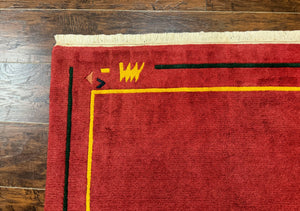 Indo Persian Gabbeh Rug 3x5, Red