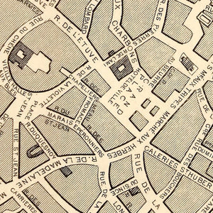 Vintage Map of Brussels, Belgium 1851