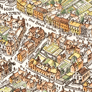 Vintage Map of Birmingham, England 1923