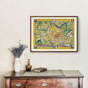 Vintage Map of University of Michigan 1926