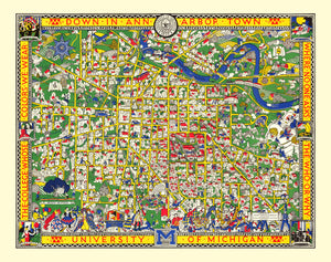 Vintage Map of University of Michigan 1926