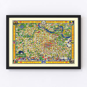 Vintage Map of University of Michigan 1926