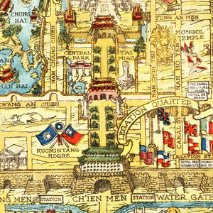 Vintage Map of Beijing, China 1936