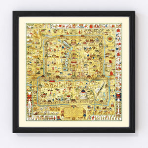 Vintage Map of Beijing, China 1936