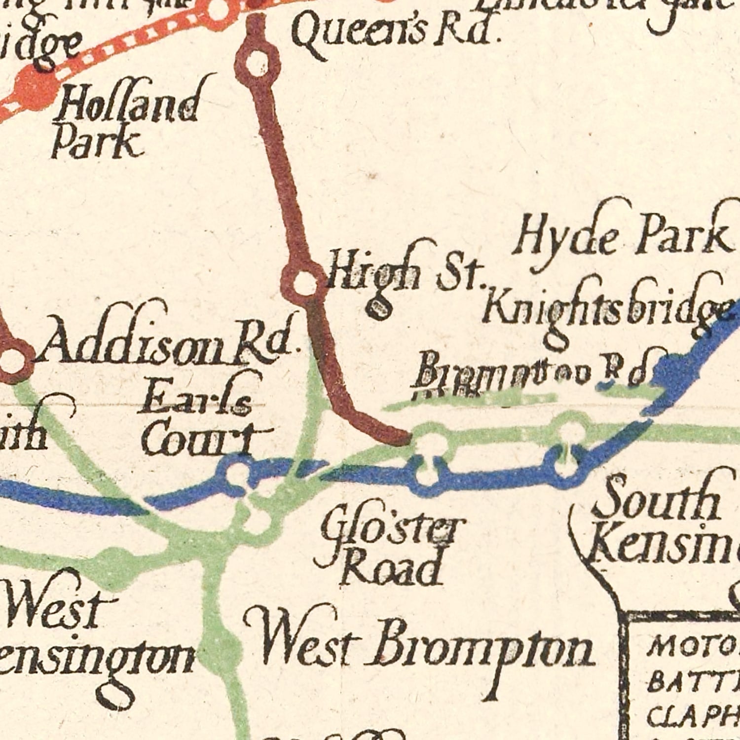Vintage Subway Map of London 1921