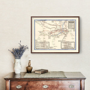 Vintage Subway Map of London 1921