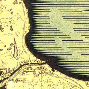 Vintage Map of Cape Cod, MA 1931