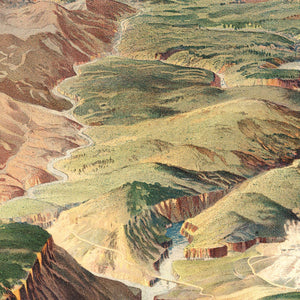 Vintage Map of Yellowstone National Park 1904