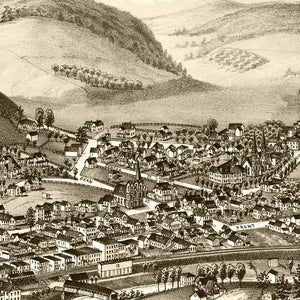 Vintage Map of Deposit, New York 1887