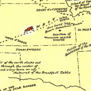 Vintage Book Lovers Map of America 1926
