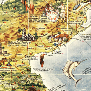 Pictorial Map of Panama 1939