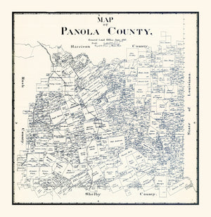 Vintage Map of Panola County, Texas 1897