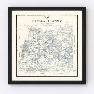 Vintage Map of Panola County, Texas 1897