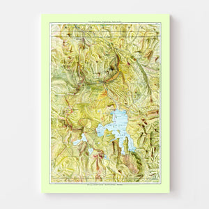 Vintage Map of Yellowstone National Park 1898