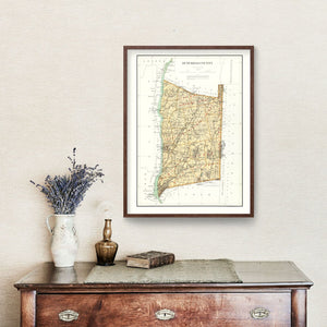 Vintage Map of Dutchess County, New York 1895