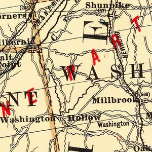 Vintage Map of Dutchess County, New York 1895