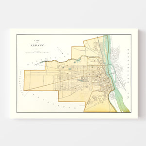 Vintage Map of Albany, New York 1895