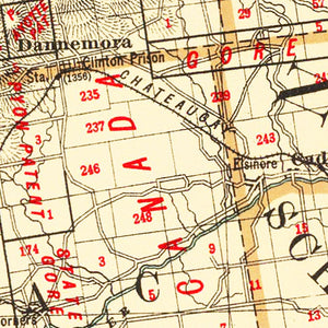 Vintage Map of Clinton County, New York 1895