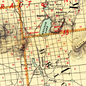Vintage Map of Franklin County, New York 1895