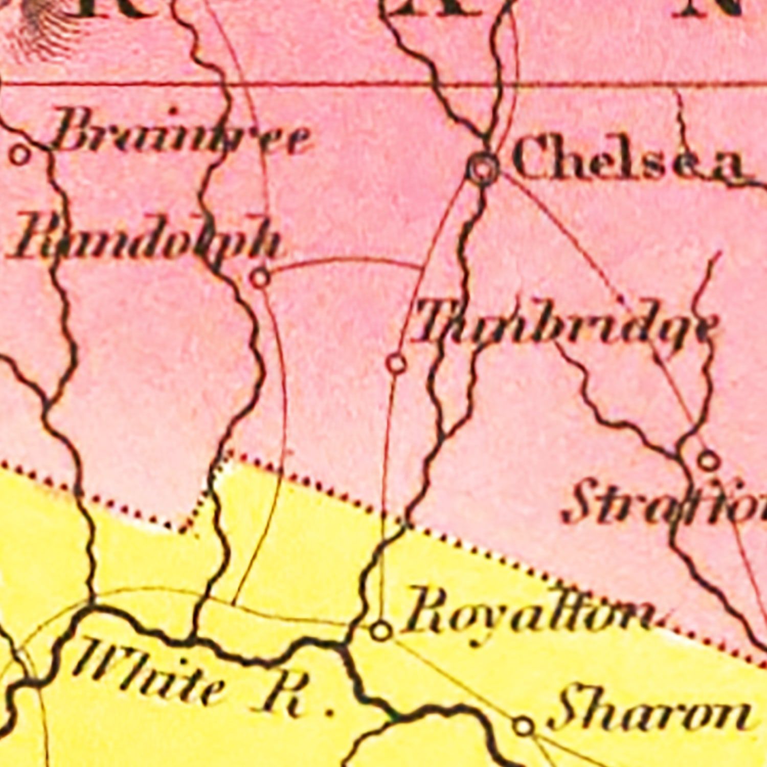 Vintage Map of Vermont 1831