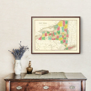 Vintage Map of New York 1831