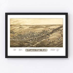 Vintage Map of East Syracuse, New York 1885