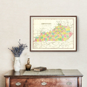 Vintage Map of Tennessee 1831