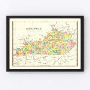 Vintage Map of Tennessee 1831