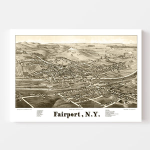 Vintage Map of Fairport, New York 1885