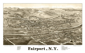 Vintage Map of Fairport, New York 1885