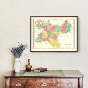 Vintage Map of Prussia 1831