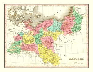 Vintage Map of Prussia 1831