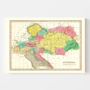 Vintage Map of Austria 1831